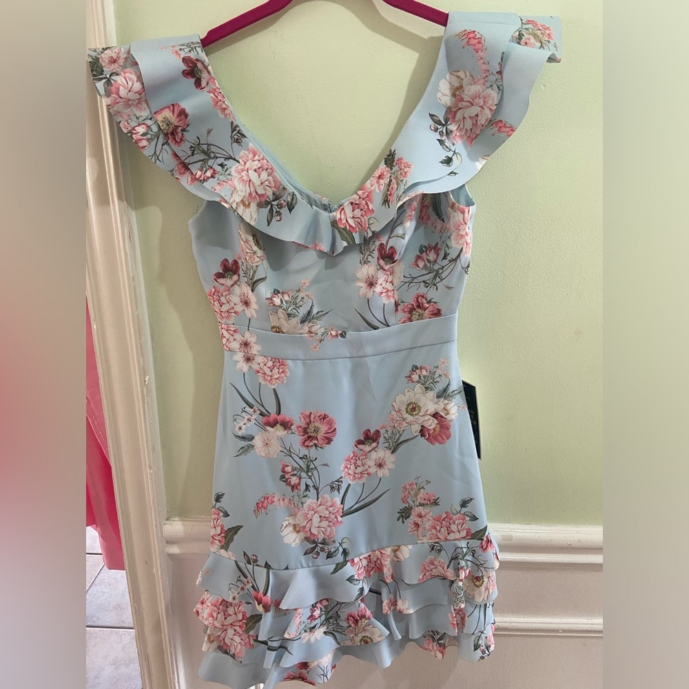 2/$45 Blue floral formal  dress ❤️❤️